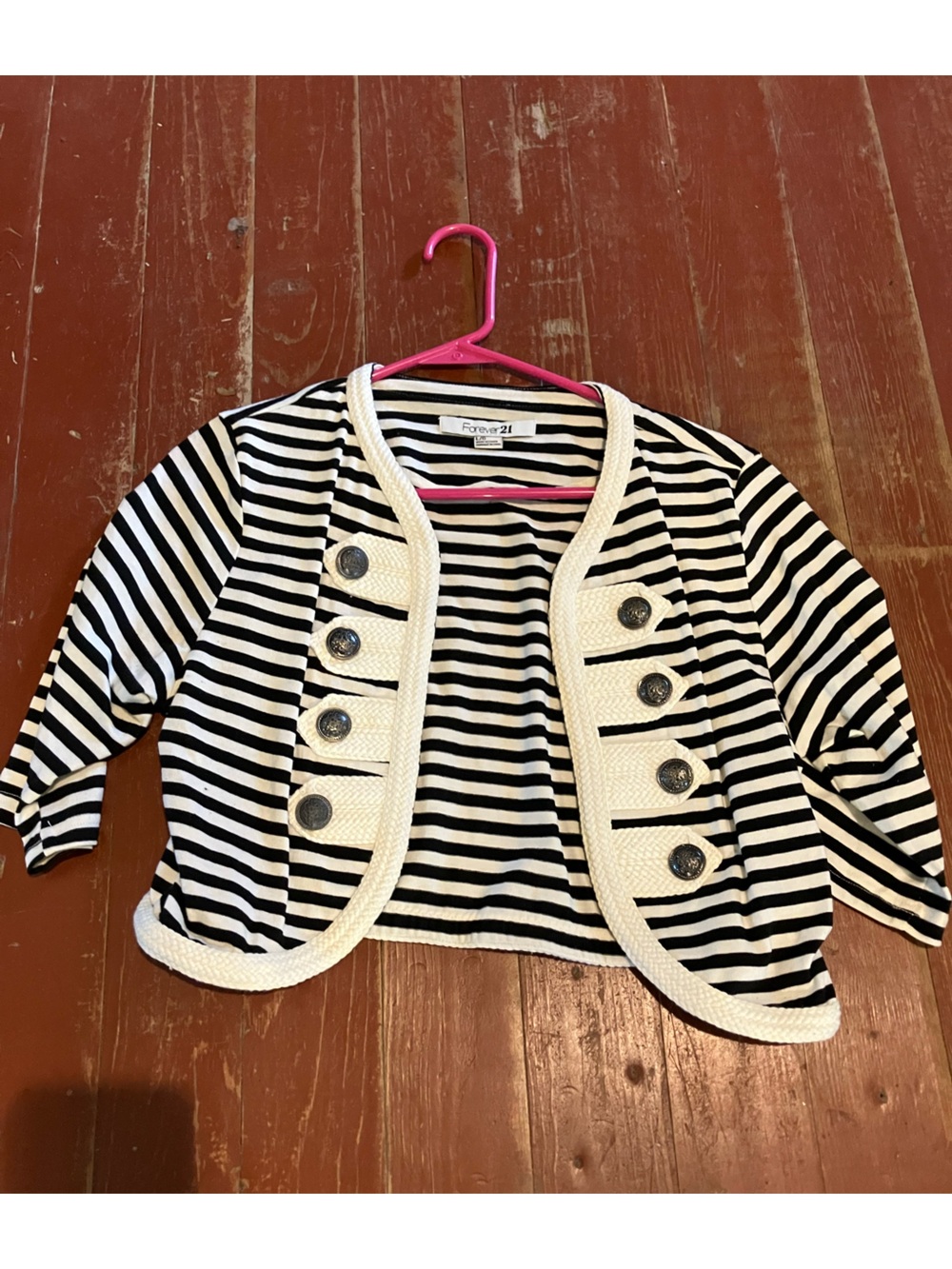 Forever 21 Black & White Striped Top